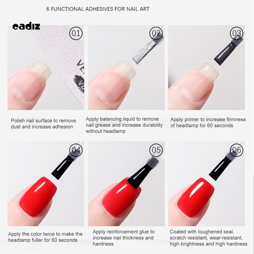 [Hàng mới về] Gel sơn đắp móng tay CADI chiết xuất ngọc trai dễ tẩy trang cho nữ