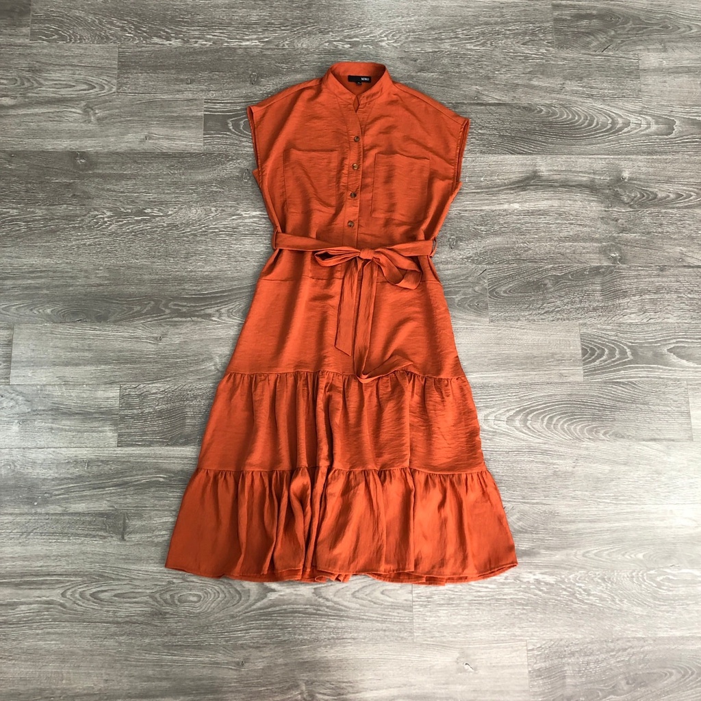 Đầm MIXX@ dây thắt eo cổ trụ 2M