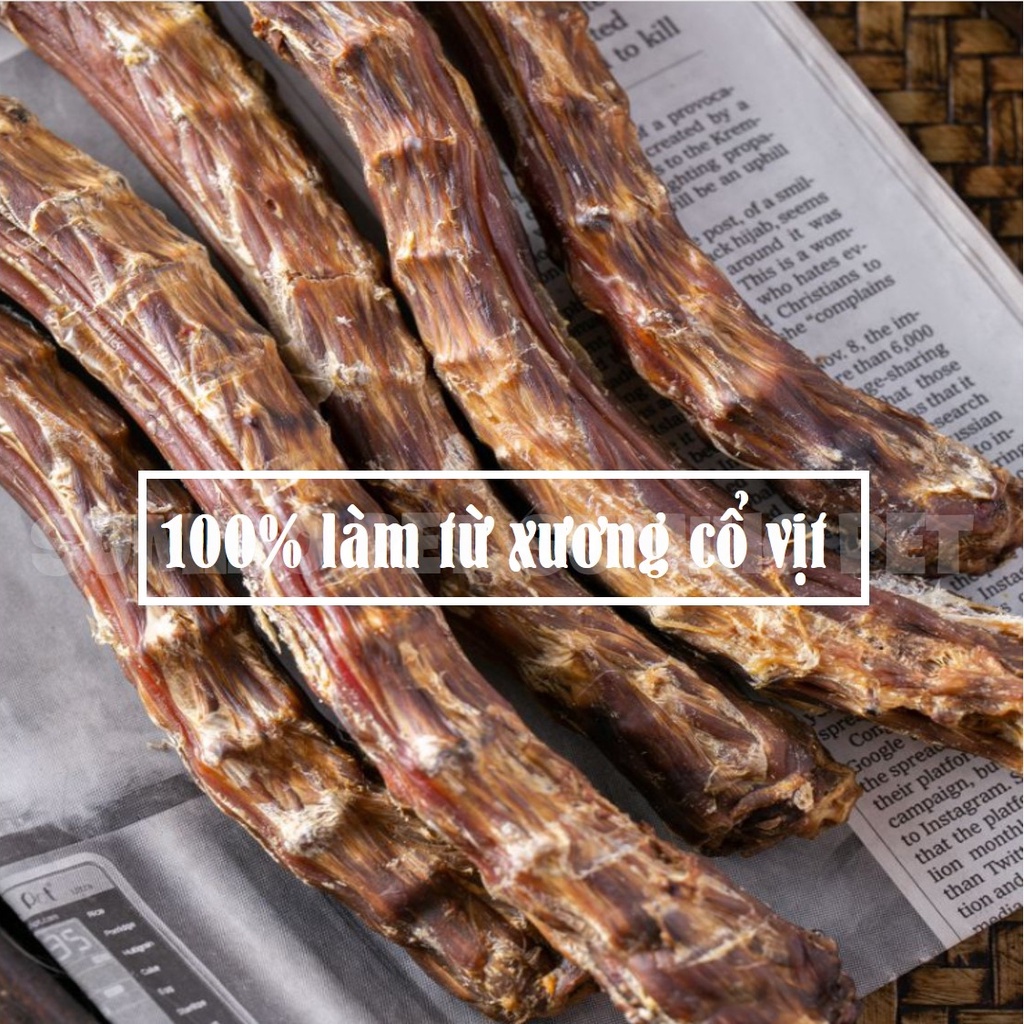 Xương gặm sạch răng cho chó (Cổ vịt nguyên chất sấy khô) xương thưởng cho chó
