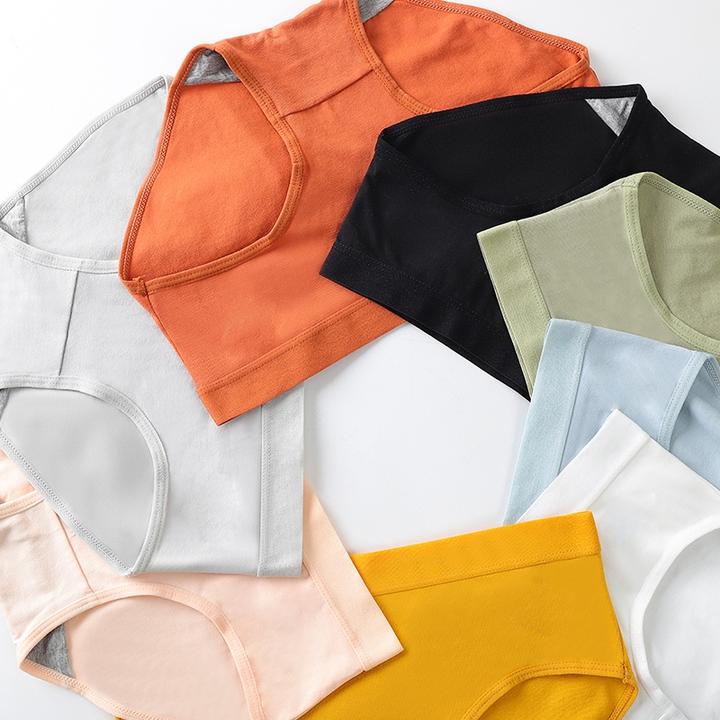 Quần lót cotton không đường may màu trơn đơn giản gợi cảm 8 màu sắc tùy chọn dành cho nữ