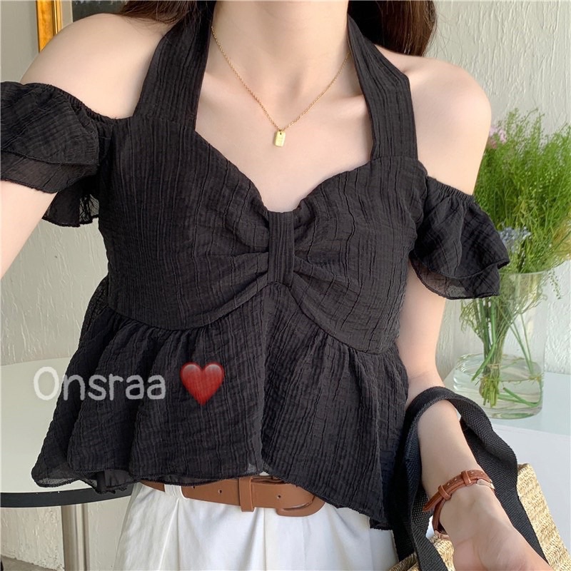 ❤️ÁO  HỞ VAI BÈO CỘT NƠ SAU ĐẸP  QUÁ ❤️MẪU MỚI NHẤT CỦA SHOP❤️