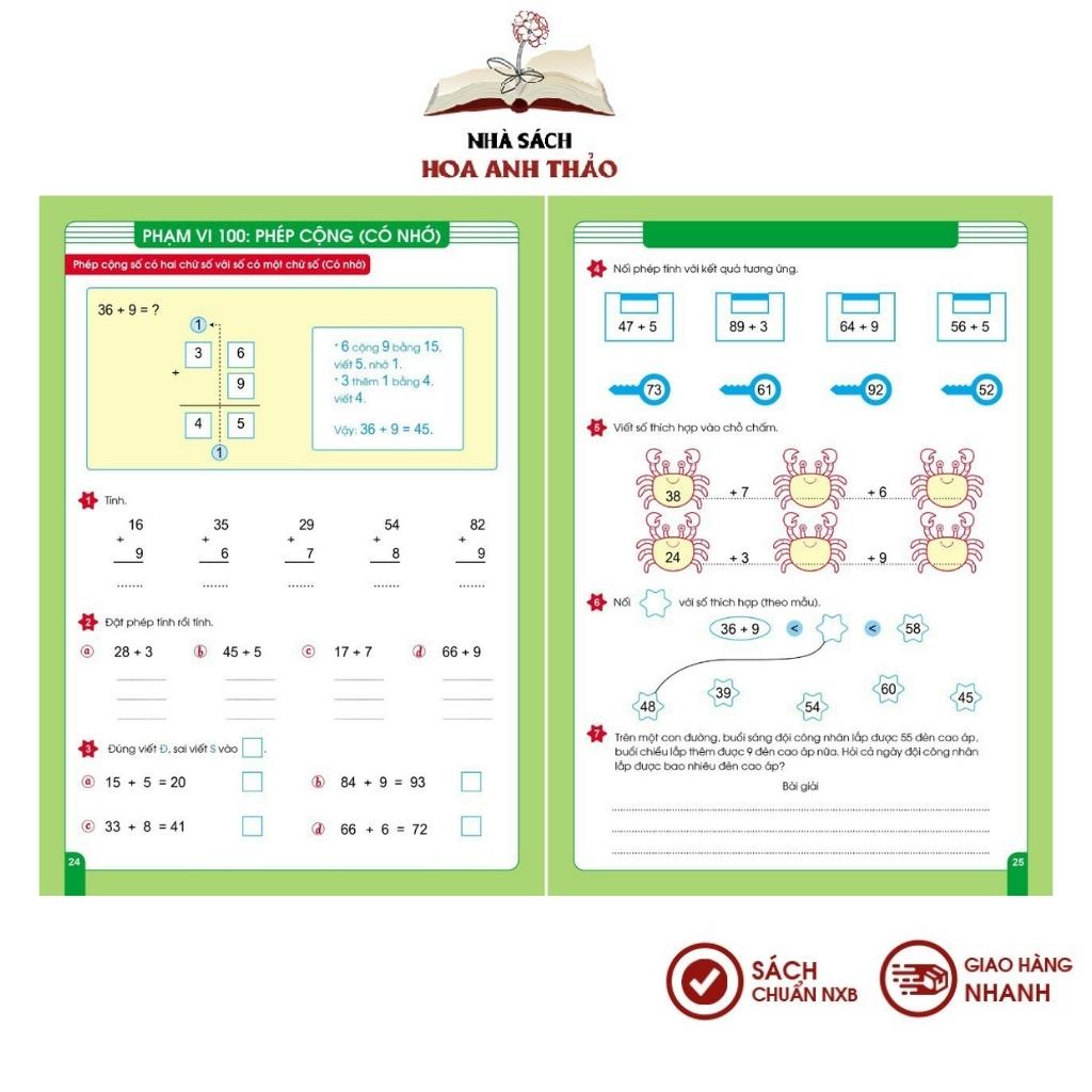 Sách - Rèn Kỹ Năng Cộng Trừ Trong Phạm Vi 100 - Bí quyết học giỏi cho trẻ 6-7 tuổi