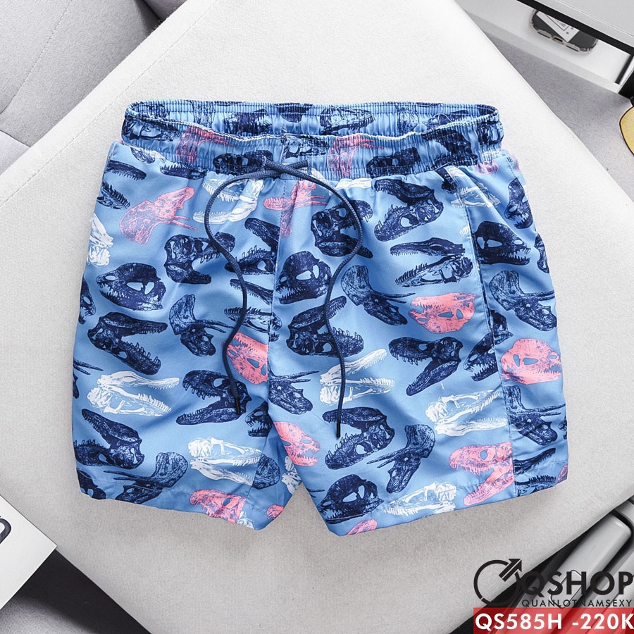 Quần short đi biển đầy màu sắc mùa hè vải dù QSHOP QS585