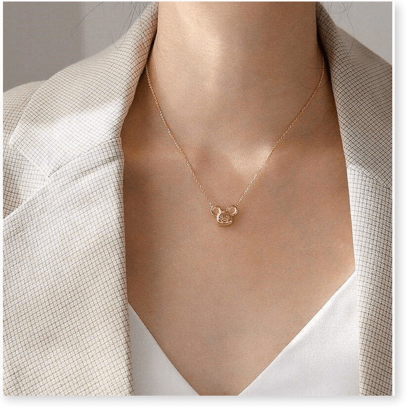 Dây chuyền vòng cổ nữ titan mặt chuột X8-203 - CAM KẾT KHÔNG GỈ, KHÔNG BAY MÀU - BẢO HÀNH 12 THÁNG