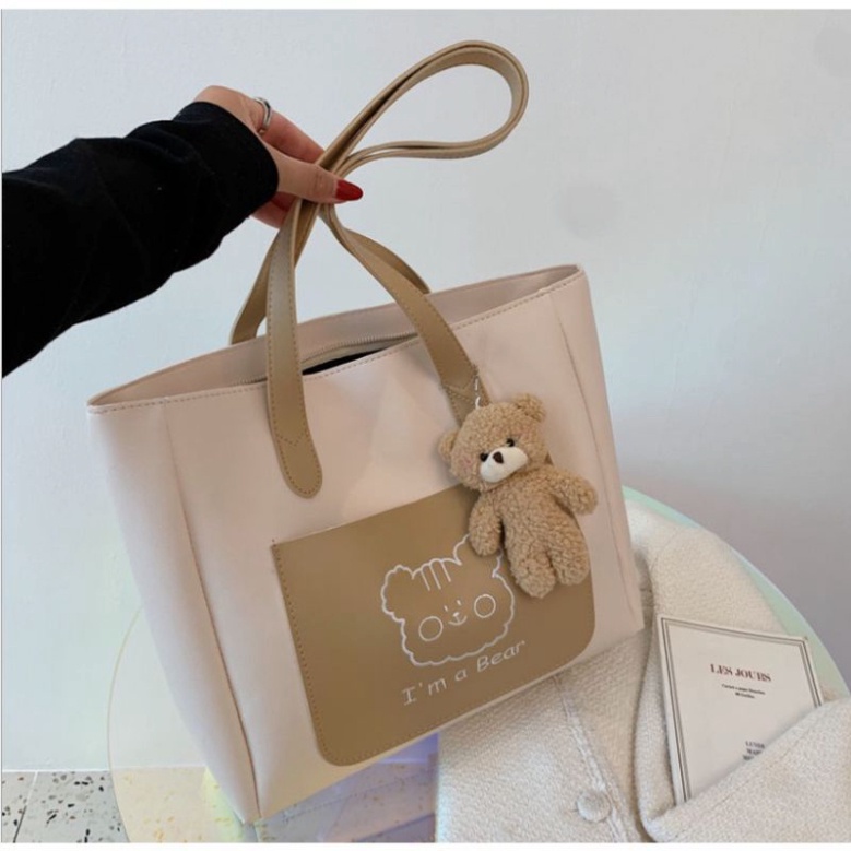 0Túi xách nữ tote công sở da pu mềm vừa A4 đeo vai đẹp thời trang đi học