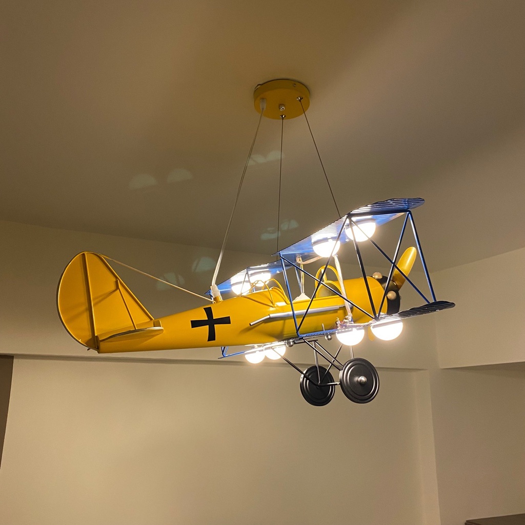 Đèn trần phong cách phim hoạt hình - Máy bay đèn led trang trí phòng ngủ trẻ em đa sắc màu DT28