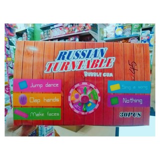 HỘP 30 HỘP NHỎ KẸO CAO SU BUBBLE GUM RUSSIAN TURNTABLE