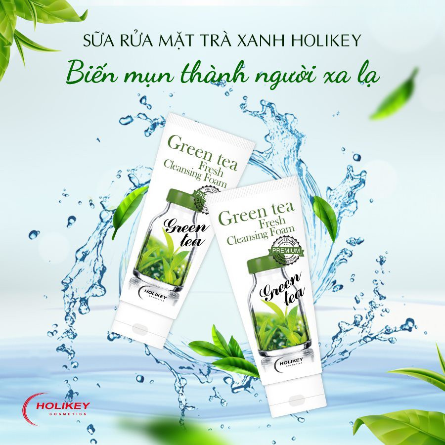 [Hàng Nhập Khẩu - Chính Hãng] Sữa rửa mặt trắng da - sữa rửa mặt Trà Xanh làm mát dịu da, ngừa mụn Holikey Hàn Quốc. | BigBuy360 - bigbuy360.vn