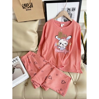 Bộ thun tổ ong thỏ đáng yêu