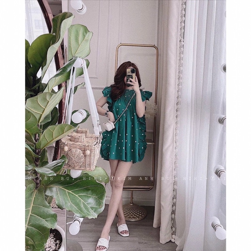 Váy babydoll vải đũi mềm dáng rộng S.0002 - N.G.N Design