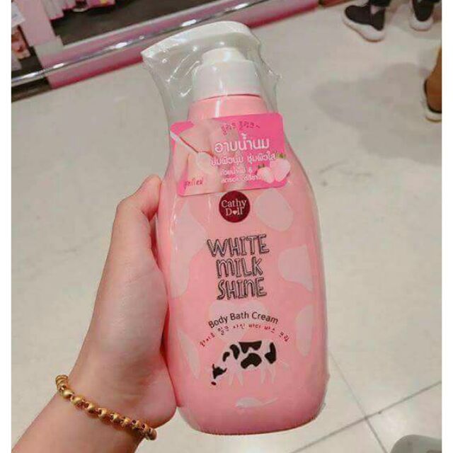 Sữa tắm sữa bò WHITE MILK SHINE - CATHY DOLL