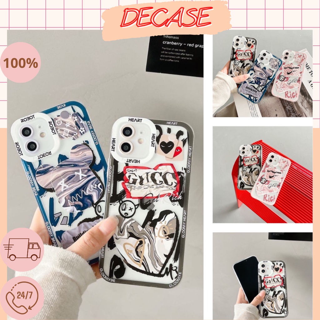 Ốp lưng iphone ✨DECASE's ✨họa tiết GẤU GU.CCI 6/6plus/6splus/7/7plus/8/8plus/x/xs/11/12/13/pro/max/plus/promax