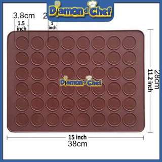 Khuôn Silicon Tấm Nướng Bánh Macaron 48 ô