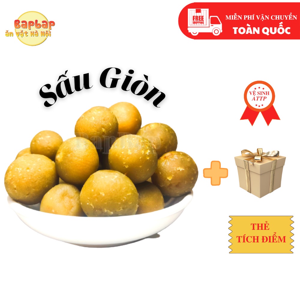 Ô mai sấu giòn chua ngọt Bapbap, chính hãng Hàng Đường, xí muội sấu giòn hương vị truyền thống đặc sản ô mai Hà Nội