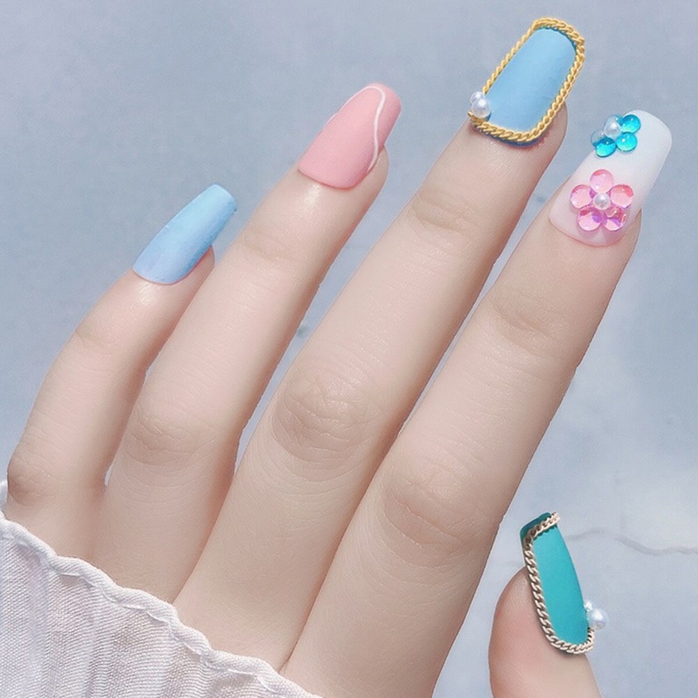 1 Hộp Phụ Kiện Làm Móng Nghệ Thuật Chất Lượng Cao|Phụ Kiện Kính Tròn Trang Trí Móng Tay|Hạt Đủ Kích Thước Màu Kẹo Dùng Trang Trí Móng Tay 2021 Mới