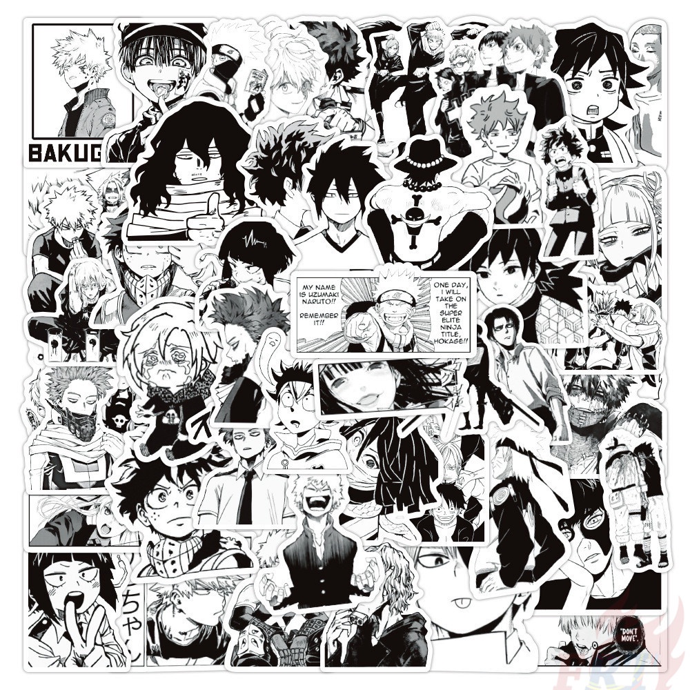 Set 50 hình dán anime chống thấm nước trang trí đa dụng DIY