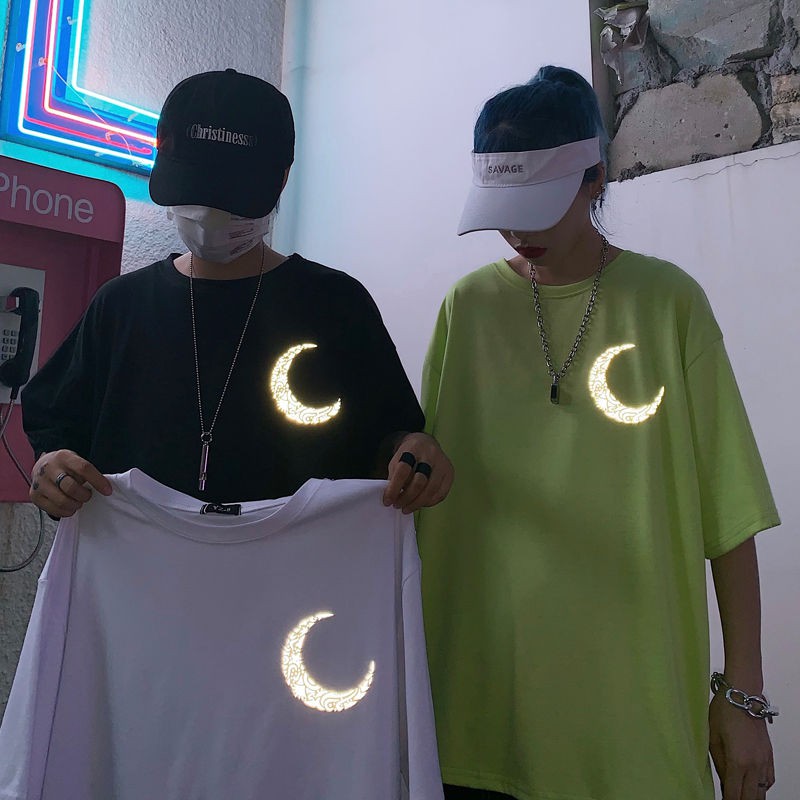 Áo thun Stee Phản Quang MOON PART 2 Họa tiết Unisex