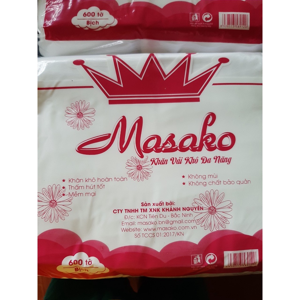 Khăn Giấy Khô Đa Năng MASAKO - 2 Loại 400 và 600 tờ/ gói