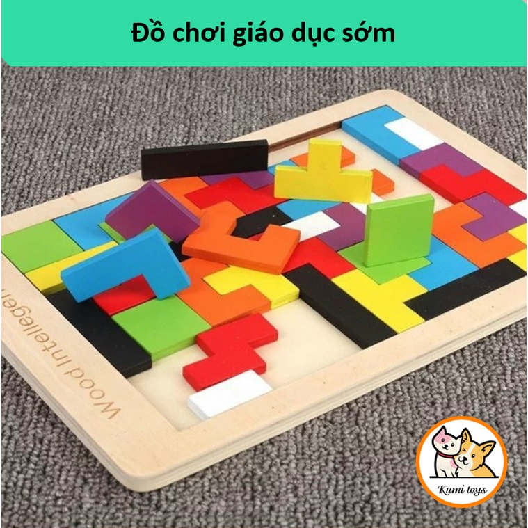 Đồ chơi xếp hình gạch tetris cỡ lớn cho bé thông minh Kumi toys