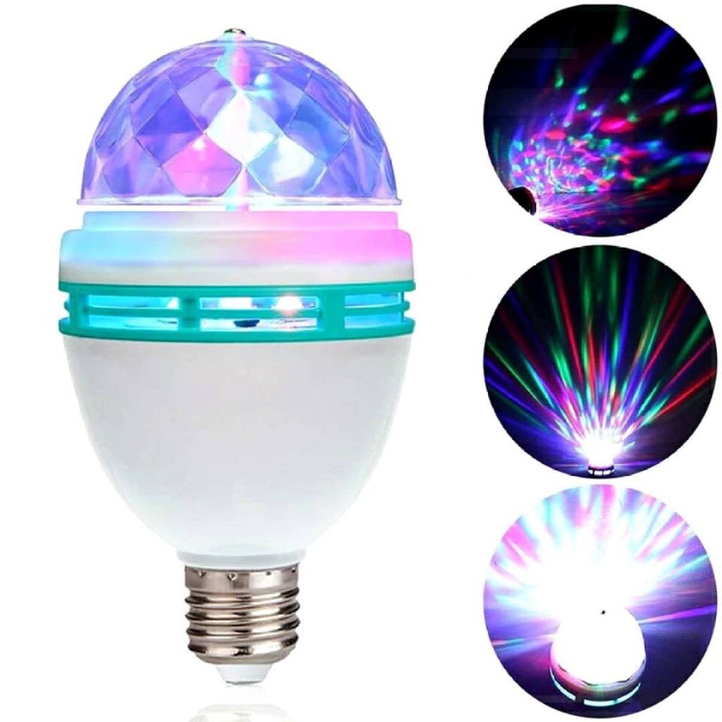 Đèn Cầu Xoay Sân Khấu Mini Led Xoay Mini Đổi Nhiều Màu Đèn Led Karaoke