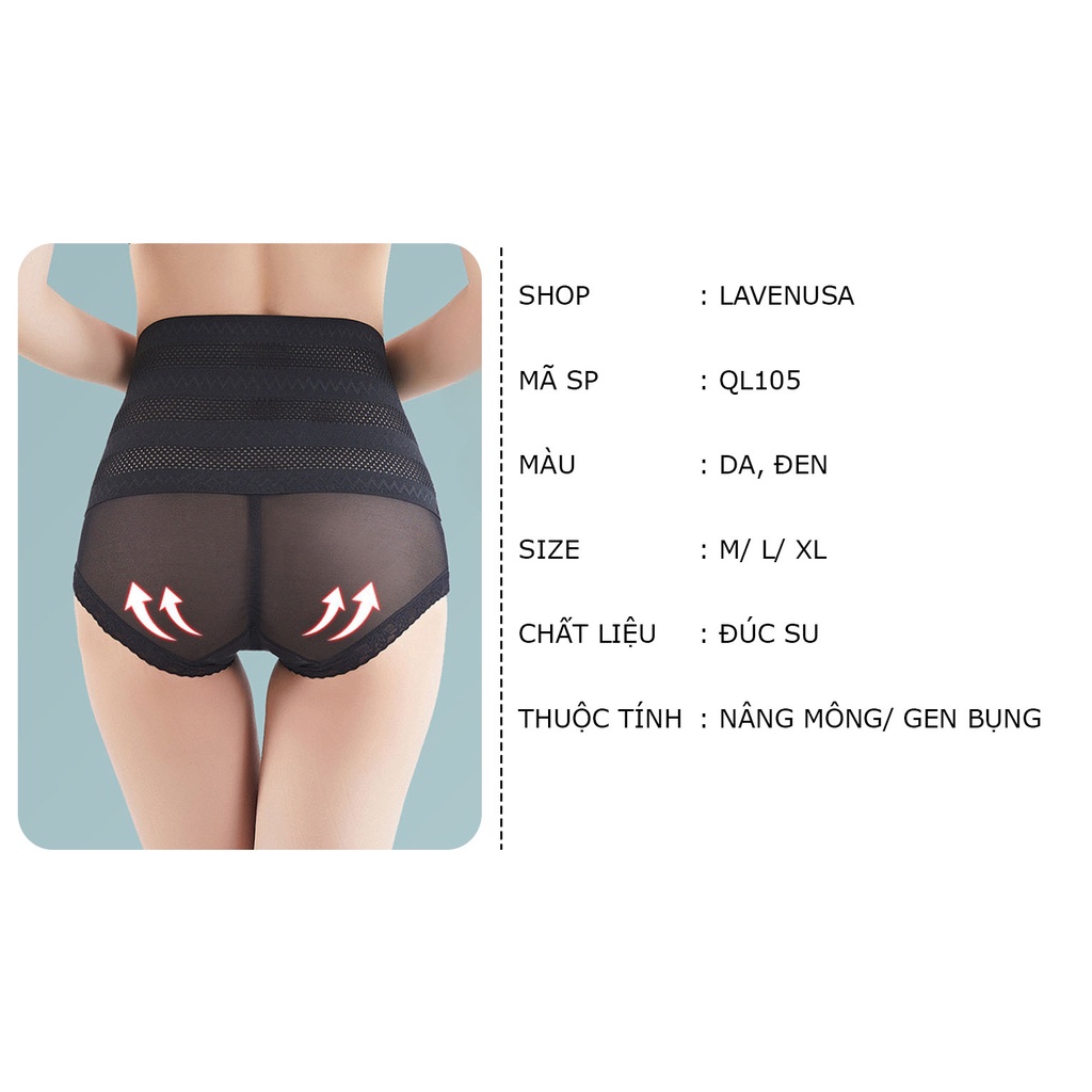 Quần lót nữ cạp cao gen bụng giúp eo thon thoáng khí thoải mái LAVENUSA QL105