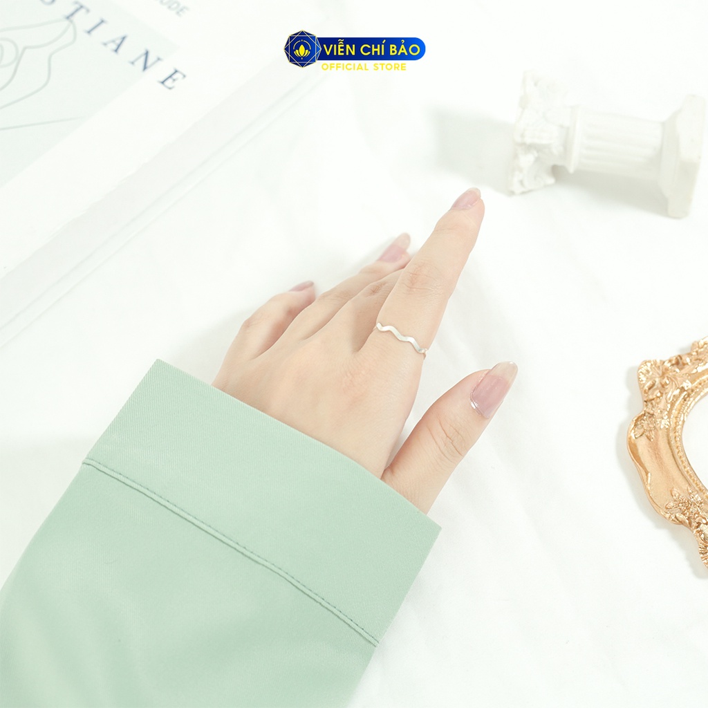 Nhẫn bạc nữ uốn lượn sóng chất liệu bạc 925 thời trang phụ kiện trang sức nữ Viễn Chí Bảo N400854