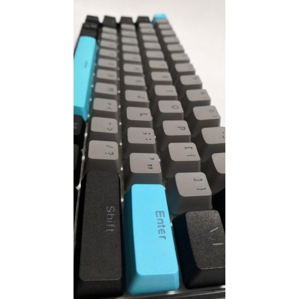 Nút bàn phím cơ 61 phím PBT màu trong suốt in chữ tiếng Anh dùng cho máy chơi game
