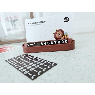 LINE FRIENDS bảng ghi số điện thoại để trên ô tô