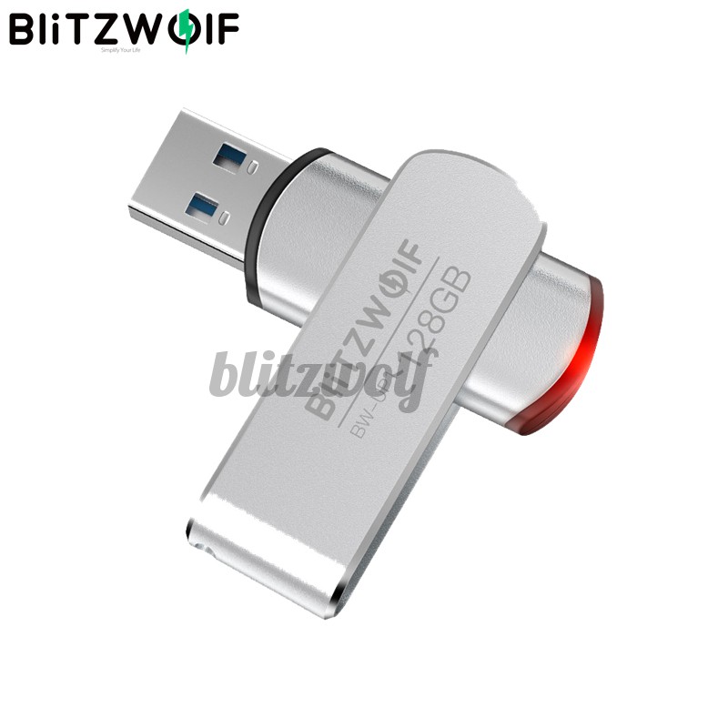 BlitzWolf® BW-UP1 USB 3.0 Flash Drive Aluminium Alloy Pendrive 360° Rotating Cover Thumb Drive U Disk