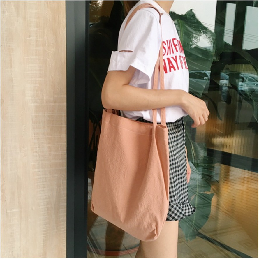 TÚI TOTE, TÚI VẢI NỮ SIZE TO ĐỰNG VỪA A4 LOẠI TRƠN TN 157