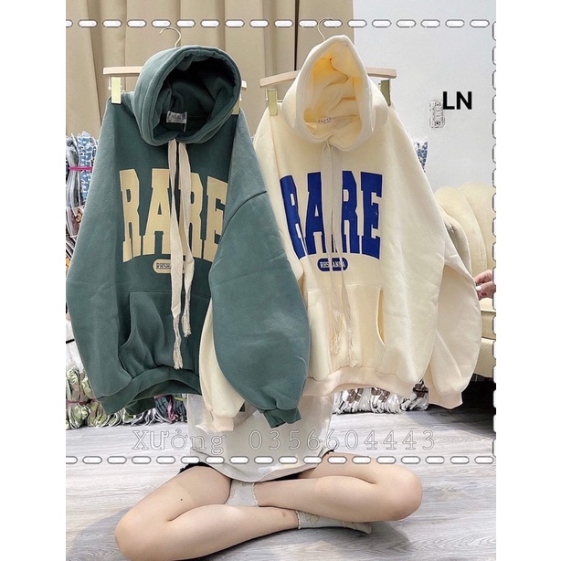 Áo hoodie nỉ cotton RARE LN12