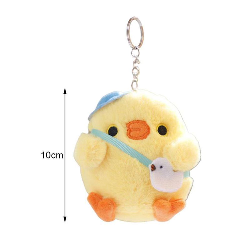 Búp bê gà nhồi bông có móc khóa xinh xắn dễ thương