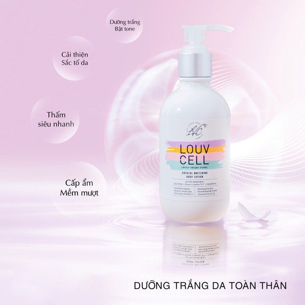 Sữa Dưỡng Thể Trắng Da Louv Cell Body Lotion 250ml