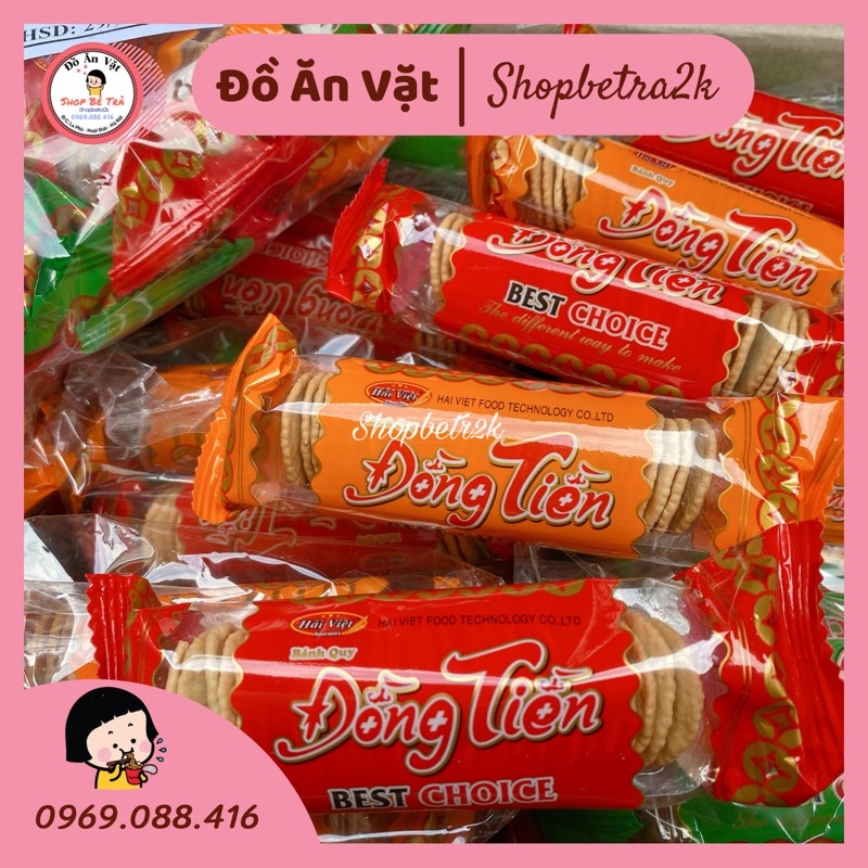 Bánh quy đồng tiền hải Việt |gói nhỏ|