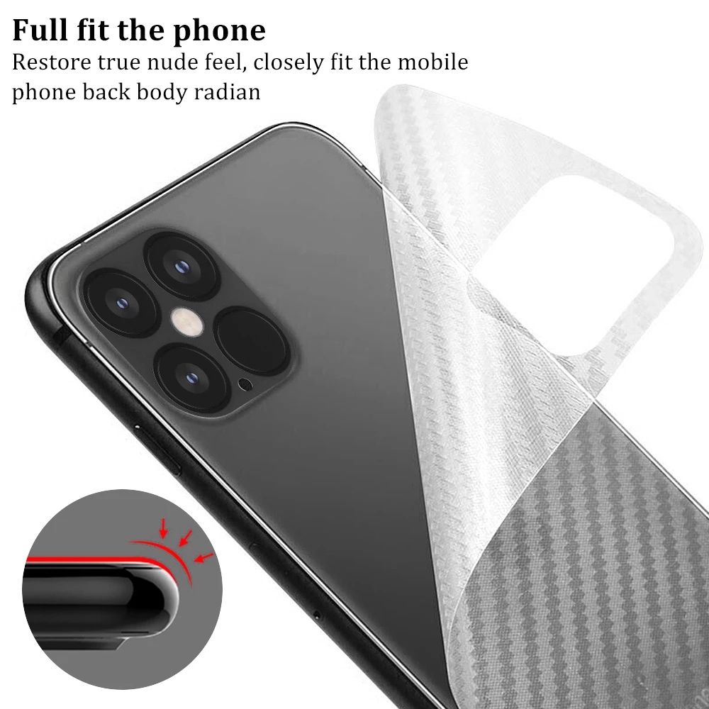 Miếng dán bảo vệ mặt sau bằng sợi carbon độc đáo cho Redmi Note 12 12S Pro + Plus 5G 4G 2023
