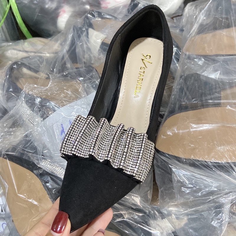 Giày Cao gót nữ đính đá cực sang gót nhọn/giày nữ công sở cao cấp Pun Shoes.(ẢNH THẬT - FREESHIP)