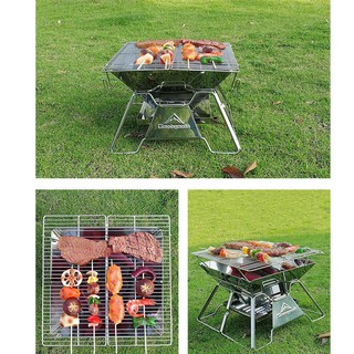 Bếp nướng BBQ than hoa dã ngoại Campingmoon MT2 – Bếp nướng gấp gọn du lịch, dã ngoại inox