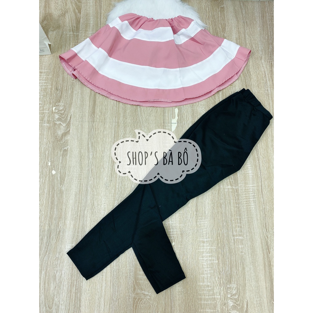 Set áo bẹt vai xòe kèm quần legging cho nữ mặc đi chơi, vải đẹp, form chuẩn, siêu dễ thương