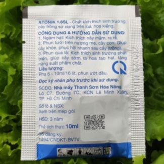 Phân Bón Lá ATONIK gói 10ml, Kích Thích Tăng trưởng, Atonik kích thích nảy mầm