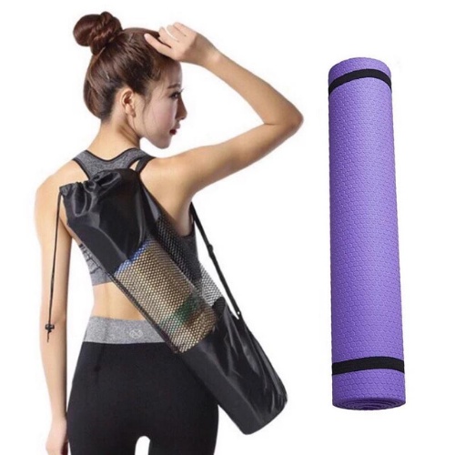 Thảm tập yoga TPE 6mm cao cấp, tặng kèm túi đựng (giao màu ngẫu nhiên )