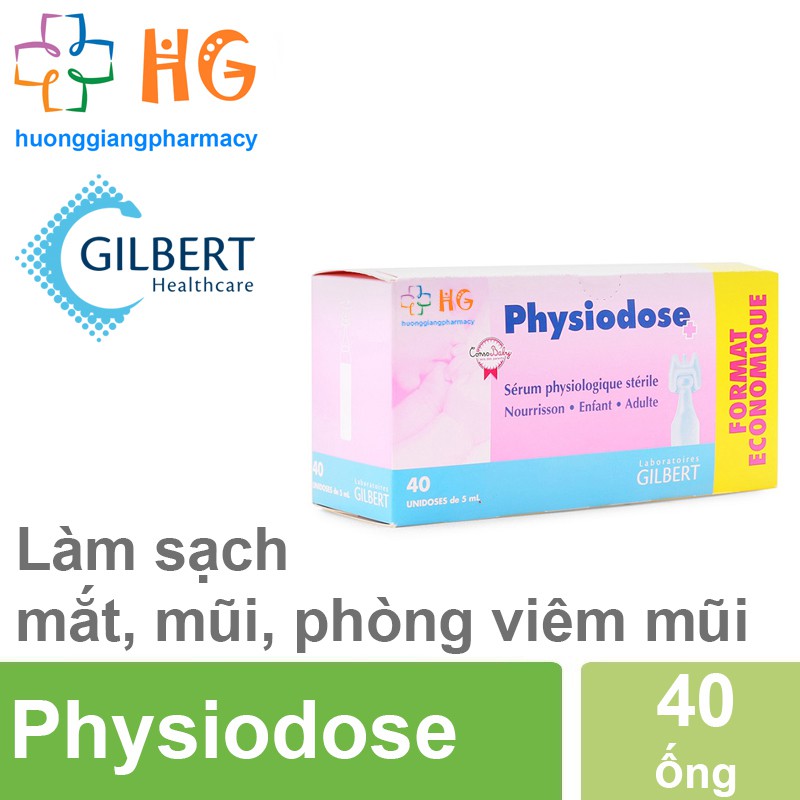 Nước muối sinh lý Physiodose Nước muối sinh lý cho trẻ sơ sinh Natri clorid 0 9 Nước muối nhỏ mắt mũi Nước muối sơ sinh