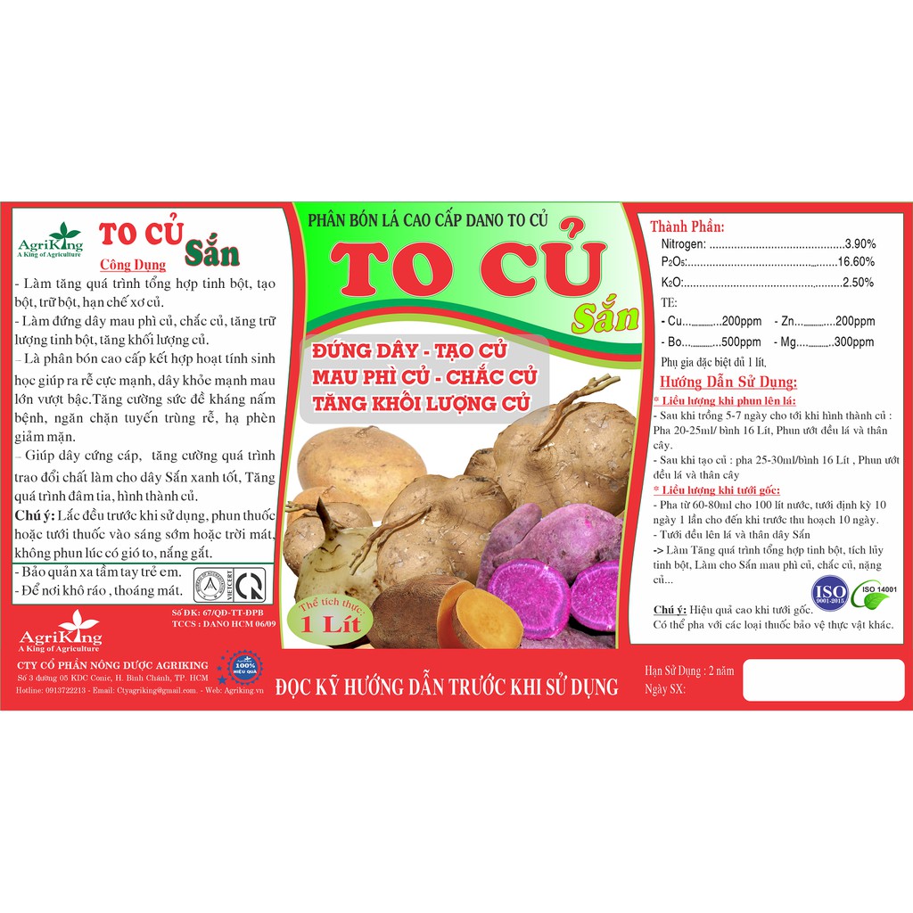 To Củ Sắn  1 Lít