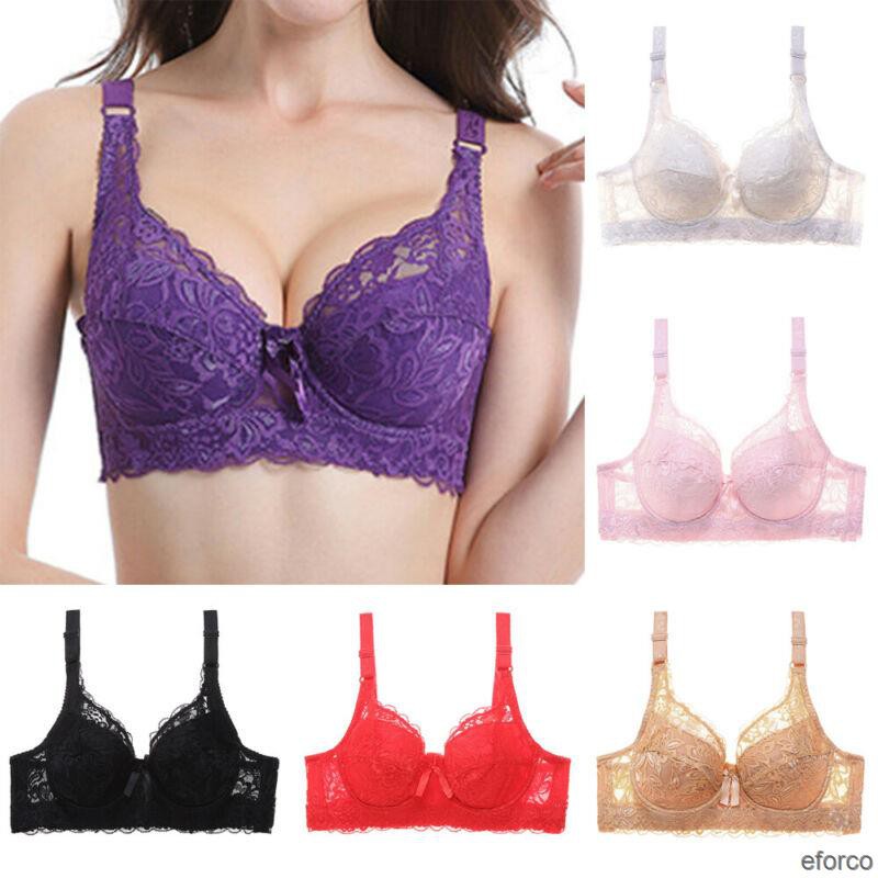 Sexy Women Seamless Sport Bra Lace Push up Adjustment Plain Comfortable