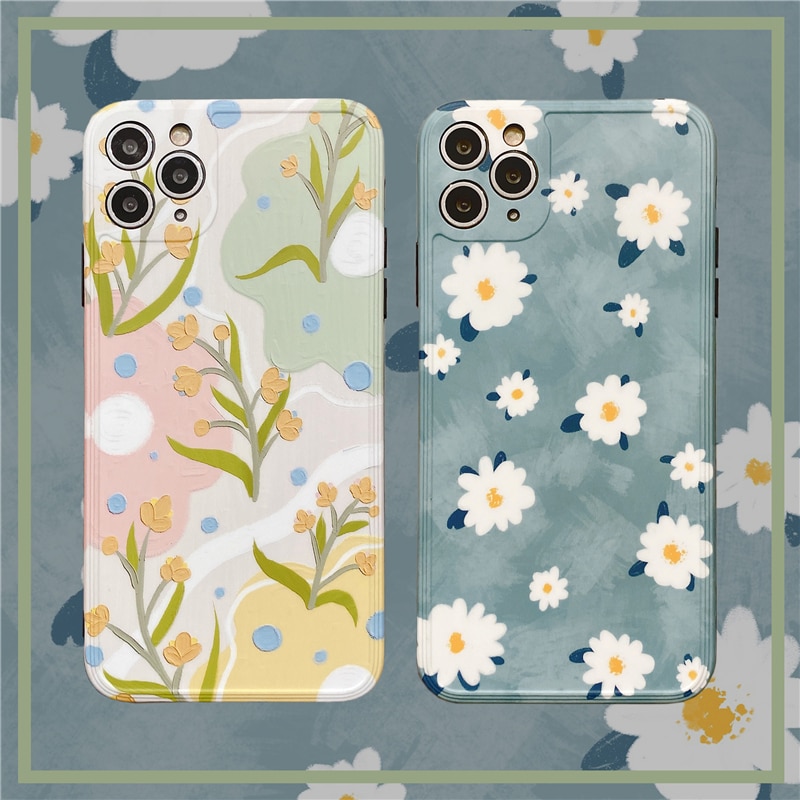 Ốp Lưng In Hình Hoa Cúc Dễ Thương Cho Iphone 11 11pro 11pro Max X Xr Xs Max Iphone 7 8 Plus | BigBuy360 - bigbuy360.vn