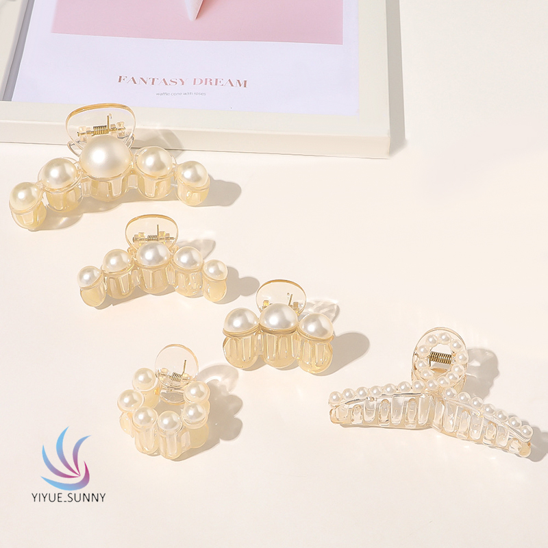 Kẹp Tóc Kim Loại Đính Ngọc Trai Xinh Xắn Dành Cho Phụ Nữ
