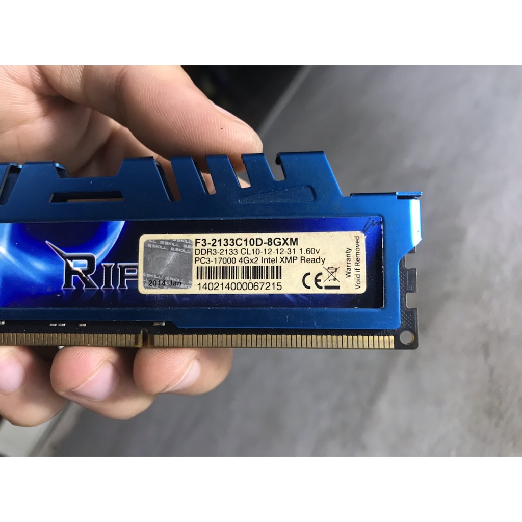 ram cho máy tính bàn GSKILL ddr3 4gb 2133 17000 bus pc3 tản nhiệt xanh decktop PC Ripjaws X G.SKILL,cpu e5300