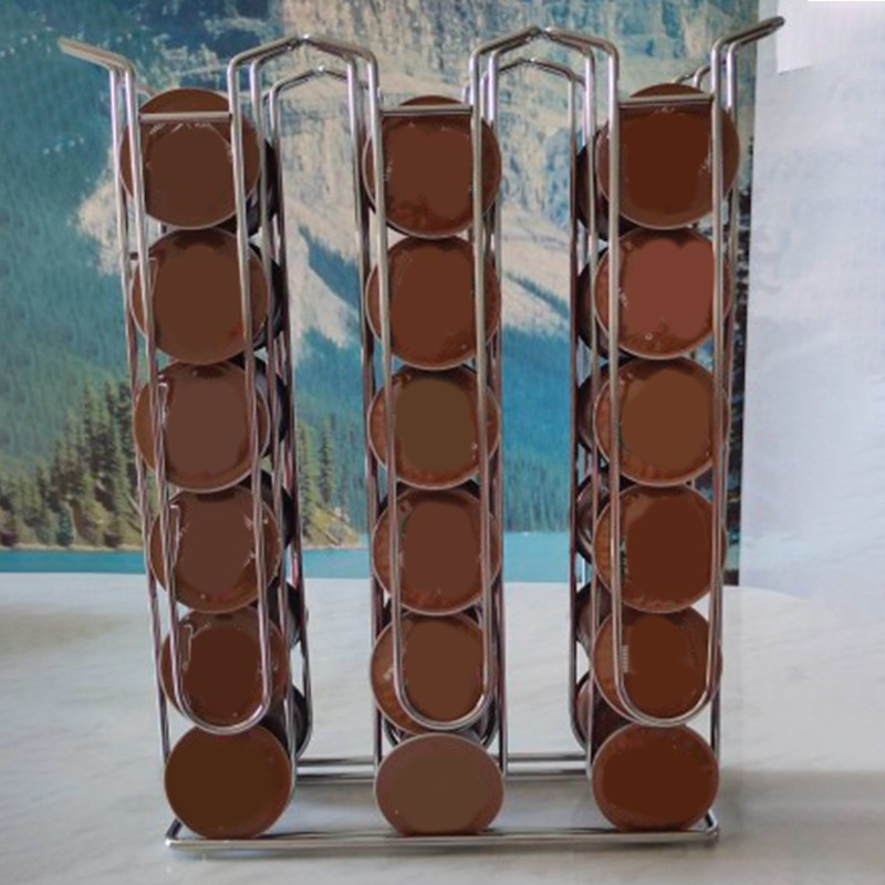 Iron Chrome Plating Stand Display Rack for Capsule Metal Coffee Pod Holder Storage Capsule Organizer Tools
