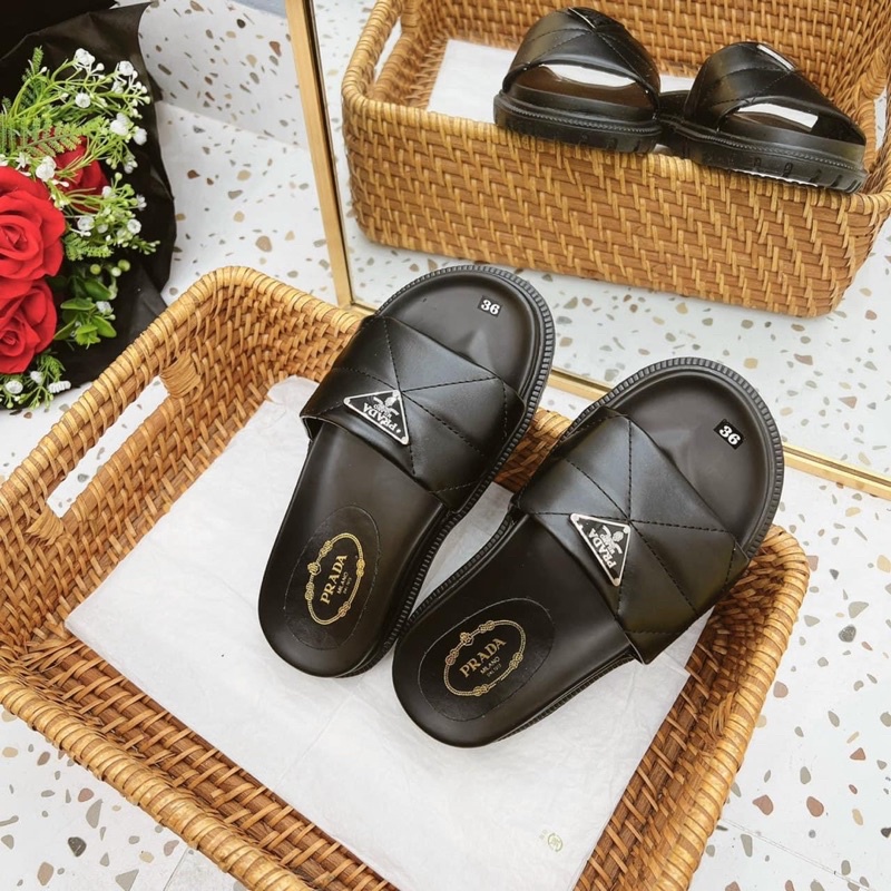 Dép lê pra da đế dày