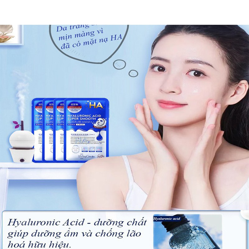 Mặt nạ giấy Dưỡng Ẩm Dưỡng Trắng Da HA Chăm Sóc Da MayCreate hàng nội địa trung | BigBuy360 - bigbuy360.vn
