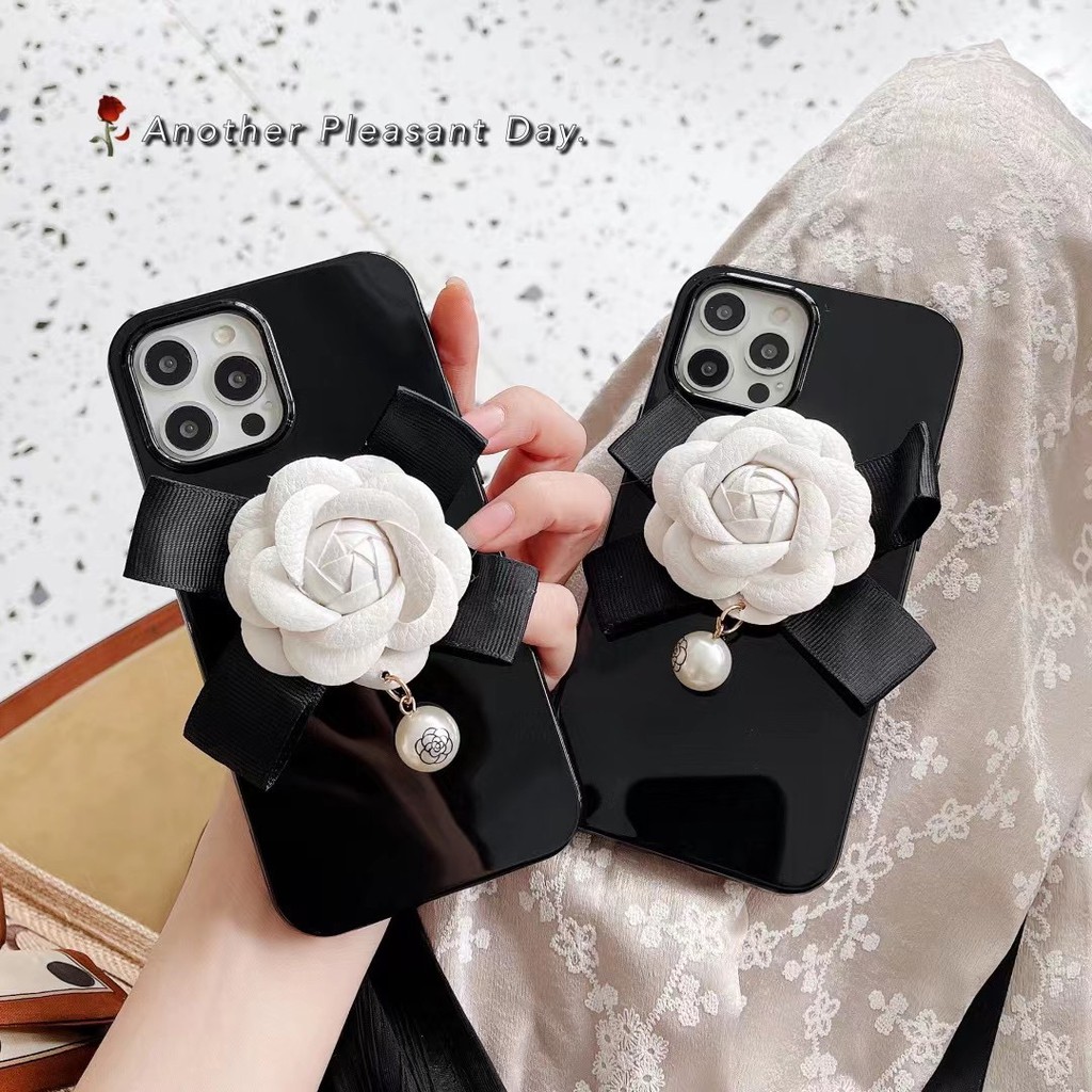 Ốp điện thoại hình hoa trà độc đáo thích hợp cho Iphone 7 8 Plus 11 11 Pro 11 Pro Max 12 12 Promax